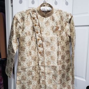 Gold Sherwani Kurta